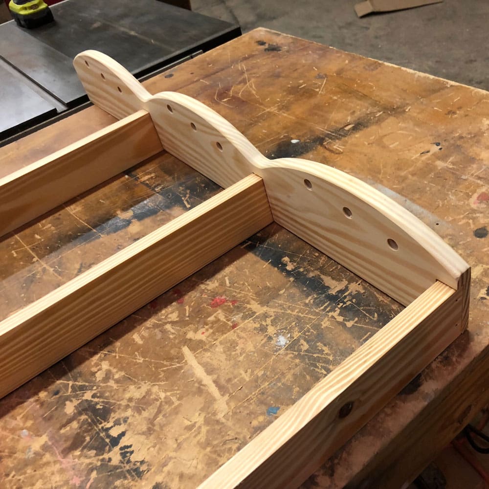 assemble ledge pieces.